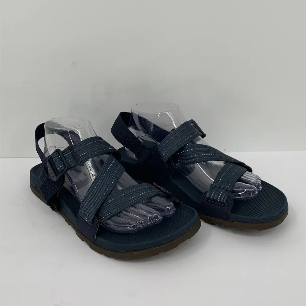 Chaco Lowdown lug sandal shoe strappy comfort navy blue outdoor hiking men 9